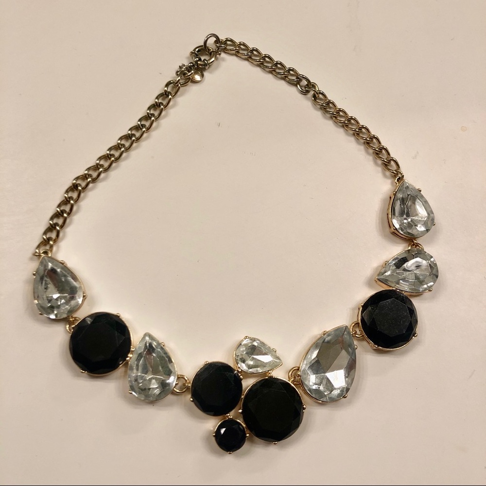 J.Crew Black and White Statement Necklace.